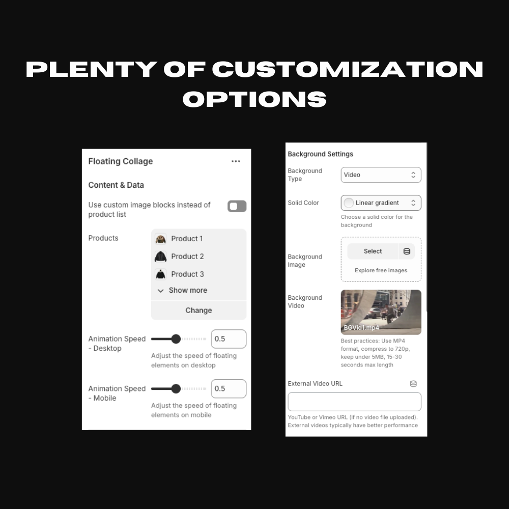 Floating Collage Add-On